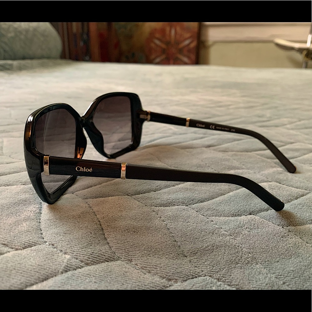 Chloe Rectangular Sunglasses Diasy Black 58mm